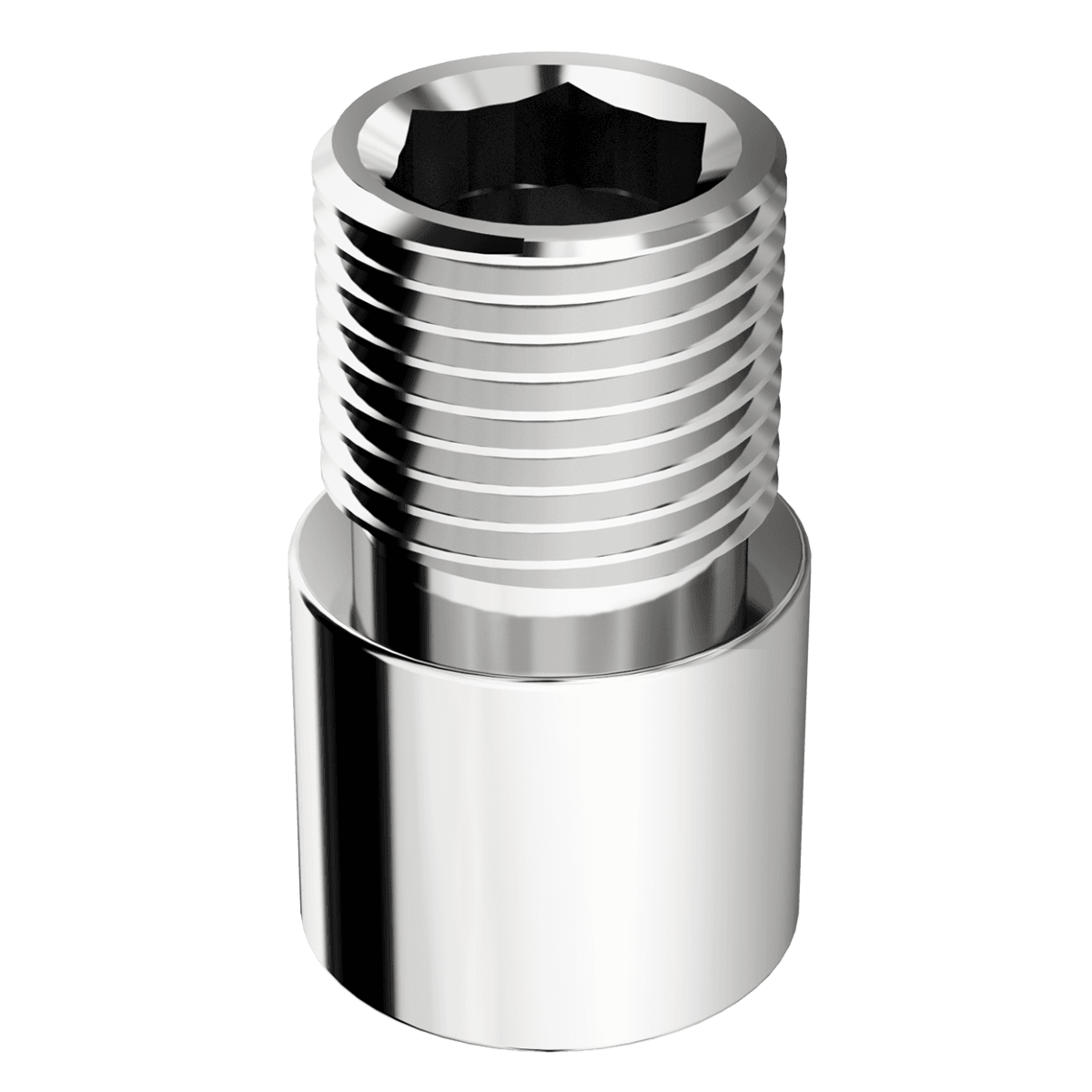EXTENSÃO 1/2" CURTA CROMADA COM SEXTAVADO INTERNO