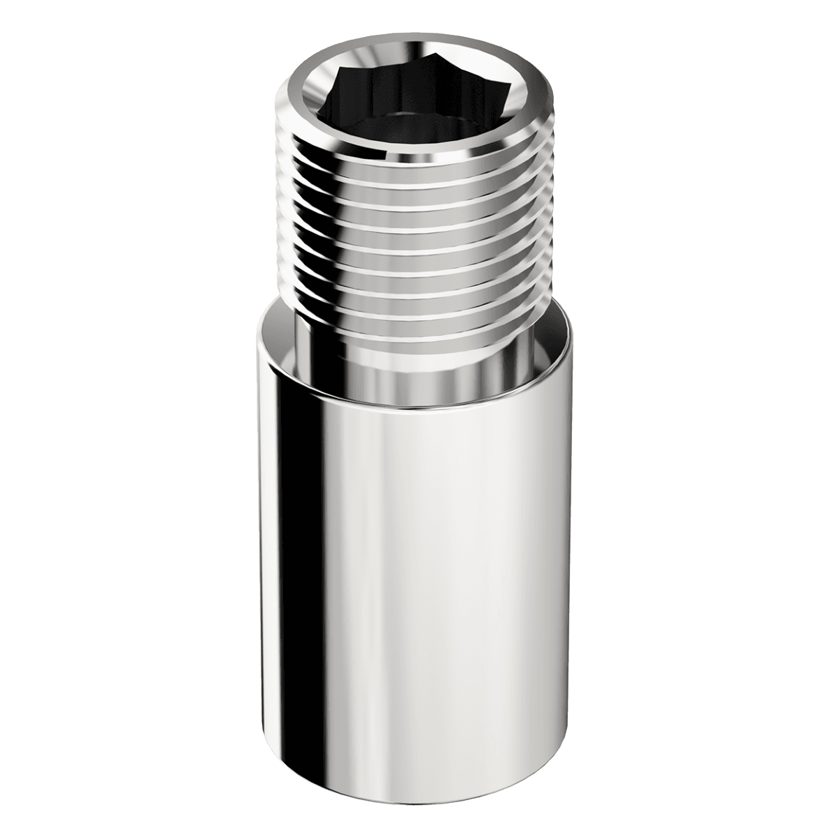EXTENSÃO 1/2" MÉDIA CROMADA COM SEXTAVADO INTERNO