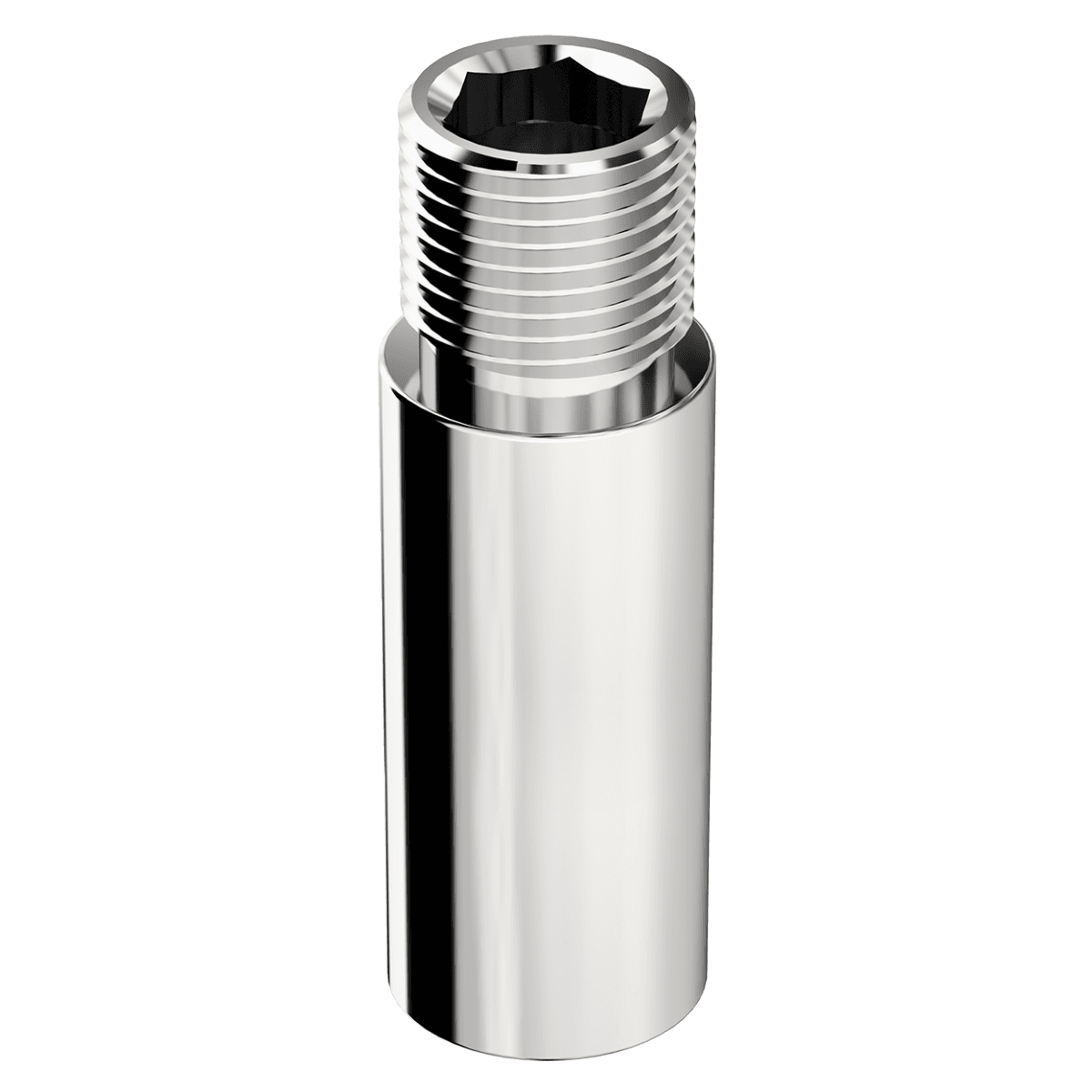 EXTENSÃO 1/2" LONGA CROMADA COM SEXTAVADO INTERNO
