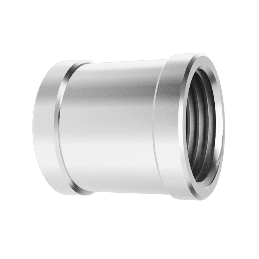 LUVA 1/2" CROMADA