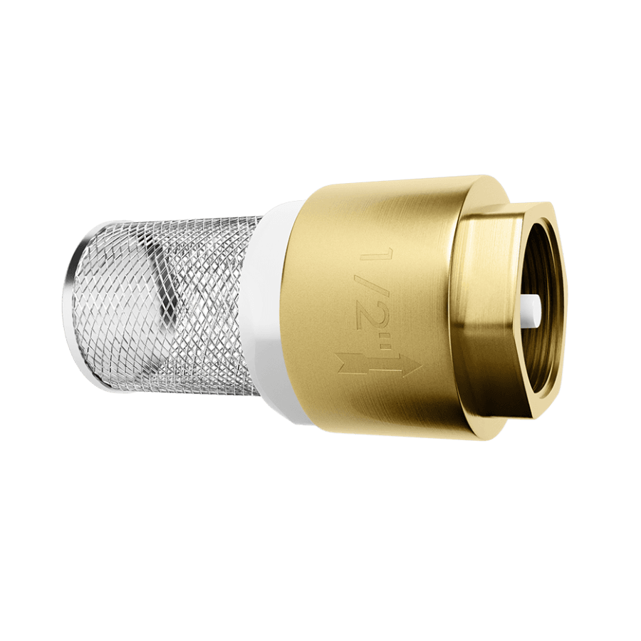 VÁLVULA DE RETENÇÃO FUNDO DE POÇO 1/2" TELA EM AÇO INOXIDÁVEL