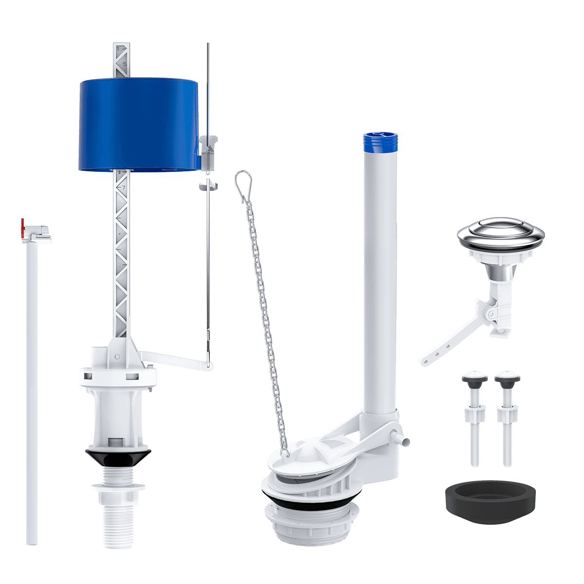 CONJUNTO COMPLETO PARA CAIXAS ACOPLADAS COM ACIONAMENTO SUPERIOR - EASY