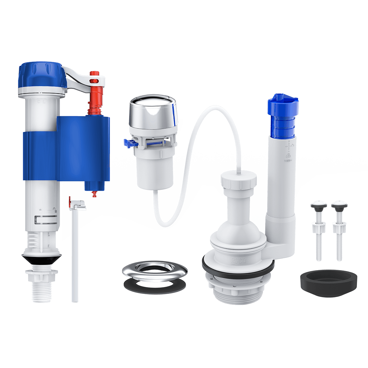 CONJUNTO COMPLETO PARA CAIXAS ACOPLADAS COM ACIONAMENTO PNEUMÁTICO