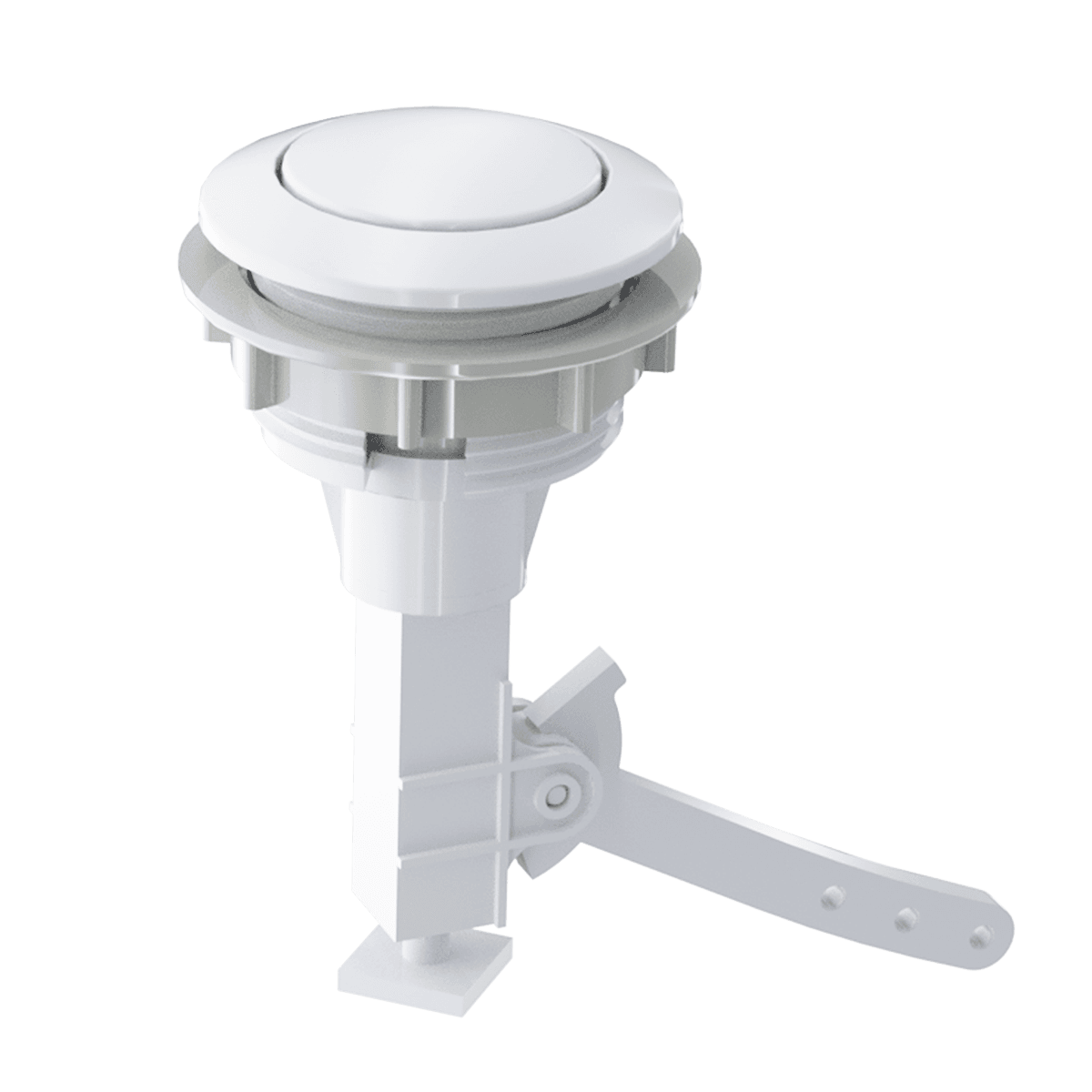 BOTÃO UNIVERSAL BRANCO PARA CAIXAS ACOPLADAS ACIONAMENTO SUPERIOR 38 mm (PARA CORRENTE)